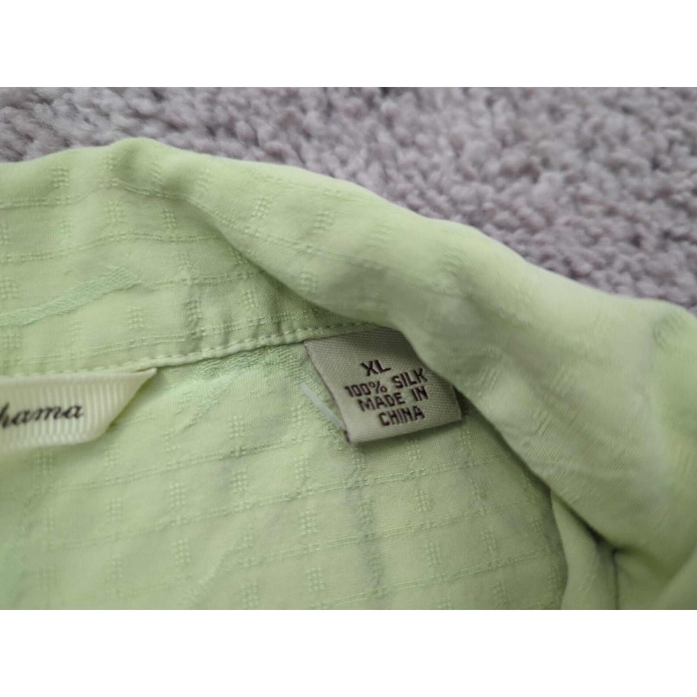 Tommy Bahama Button Up‎ Shirt Mens XL Textured 100% Silk Chest Pocket Casual - Picture 3 of 8
